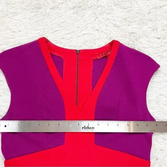 Narciso Rodriguez Design Nation Purple Red Knit Fitted Shift Dress Size XS - Picture 4 of 7
